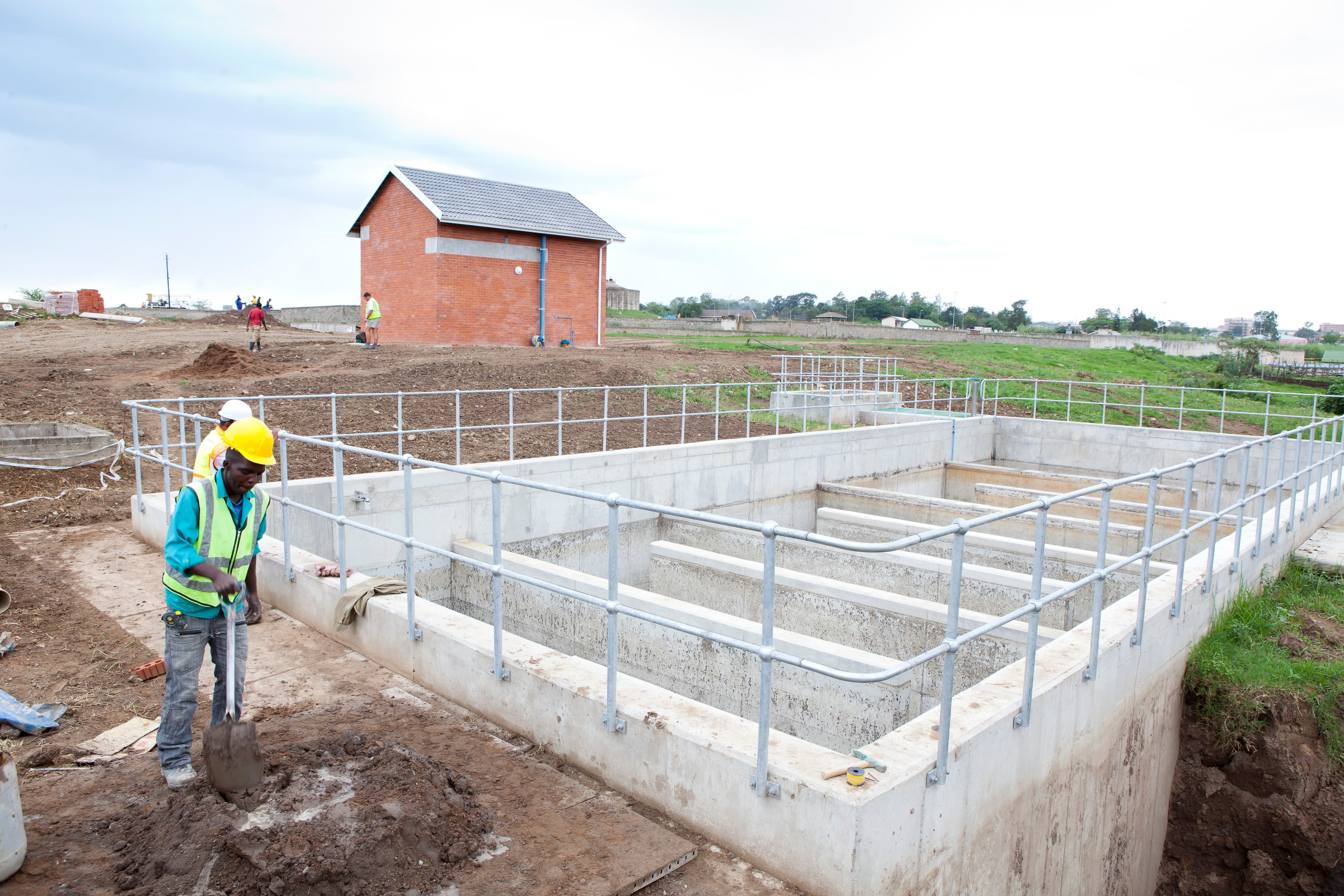 Water treatment facility construction